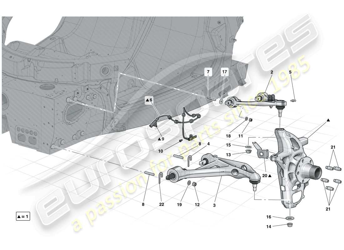 ferrari laferrari (europe) vordere aufhängung - armseite ersatzteildiagramm