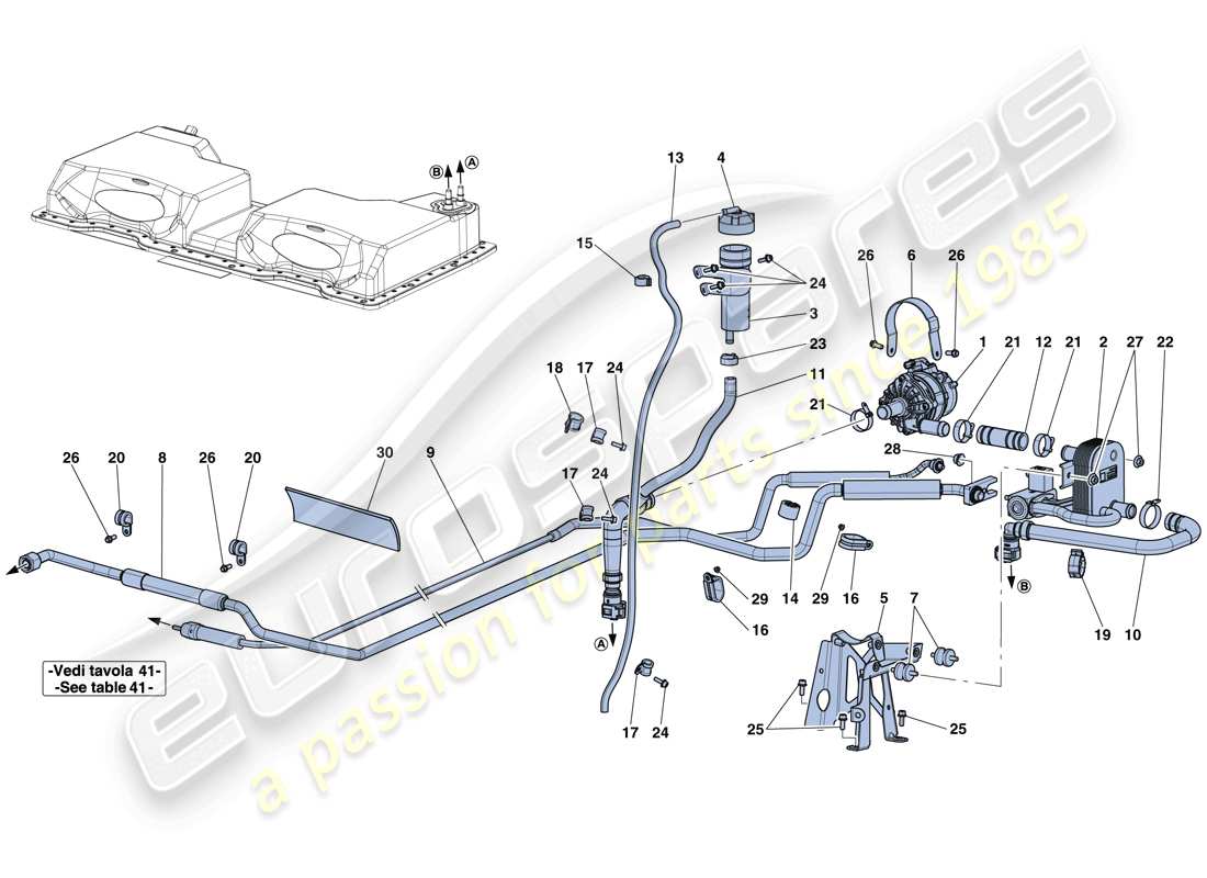 ferrari laferrari aperta (usa) batterie-kühlsystem teilediagramm