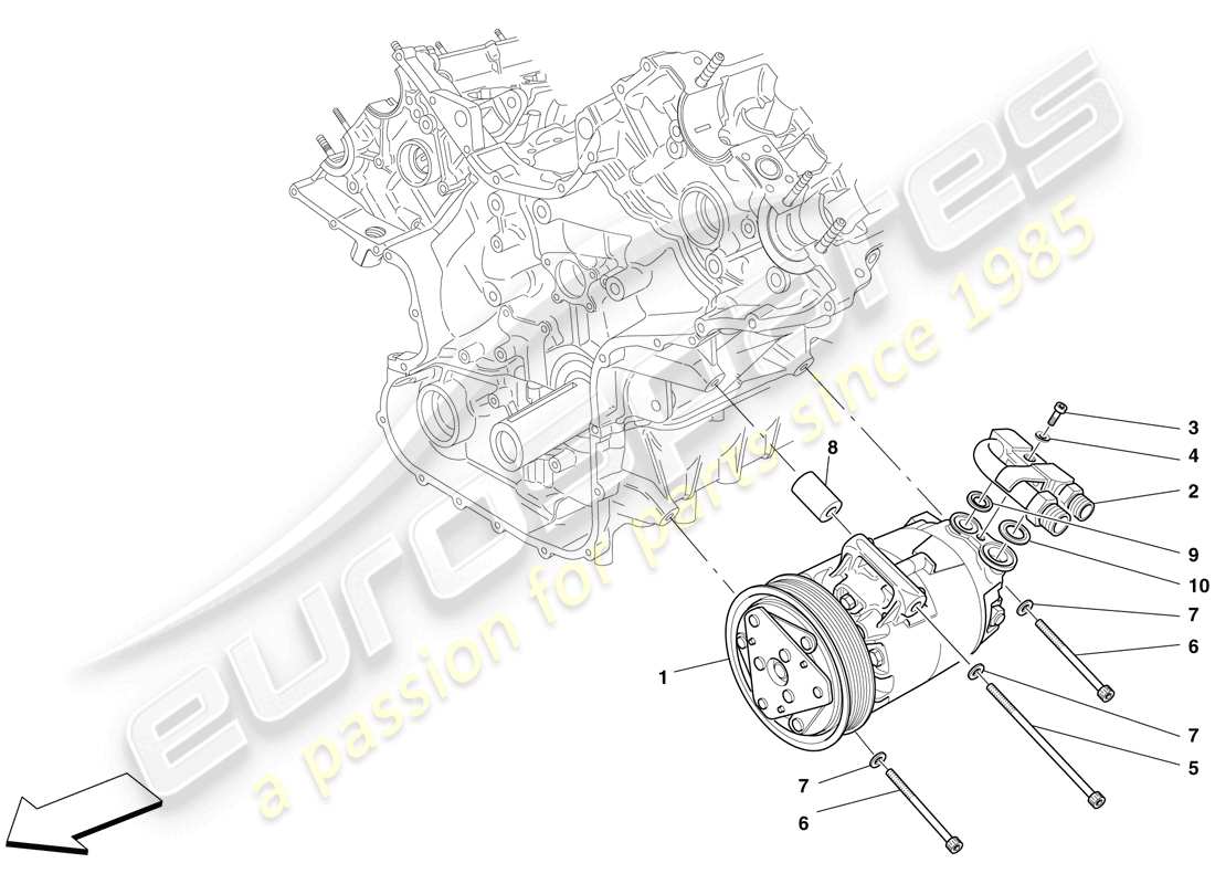 ferrari f430 spider (usa) ac-system-kompressor teilediagramm