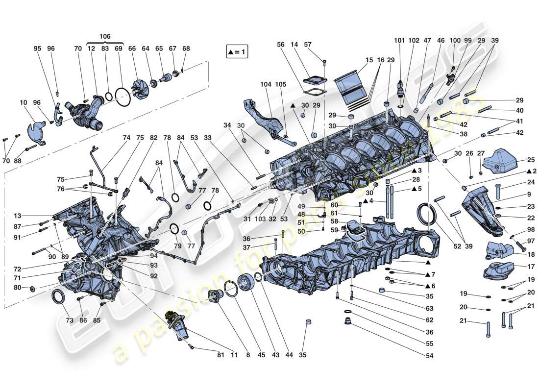 ferrari laferrari aperta (europe) kurbelgehäuse-teilediagramm