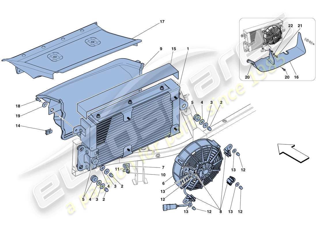 ferrari 458 speciale (rhd) getriebeölkühler ersatzteildiagramm