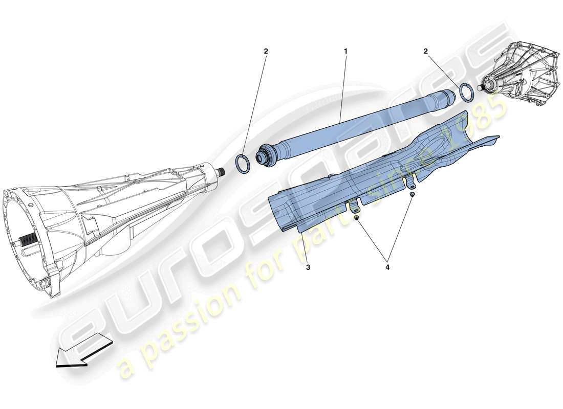 ferrari f12 tdf (usa) getrieberohr-ersatzteildiagramm