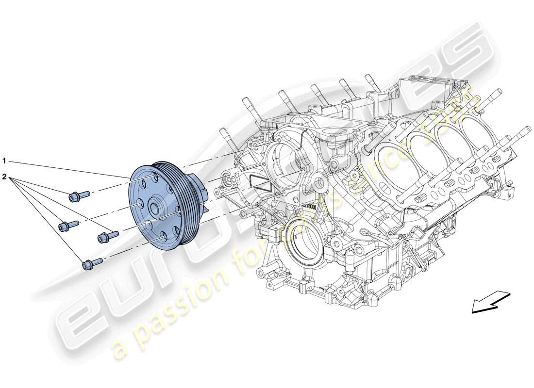 ferrari gtc4 lusso t (rhd) kühlung: wasserpumpe ersatzteildiagramm