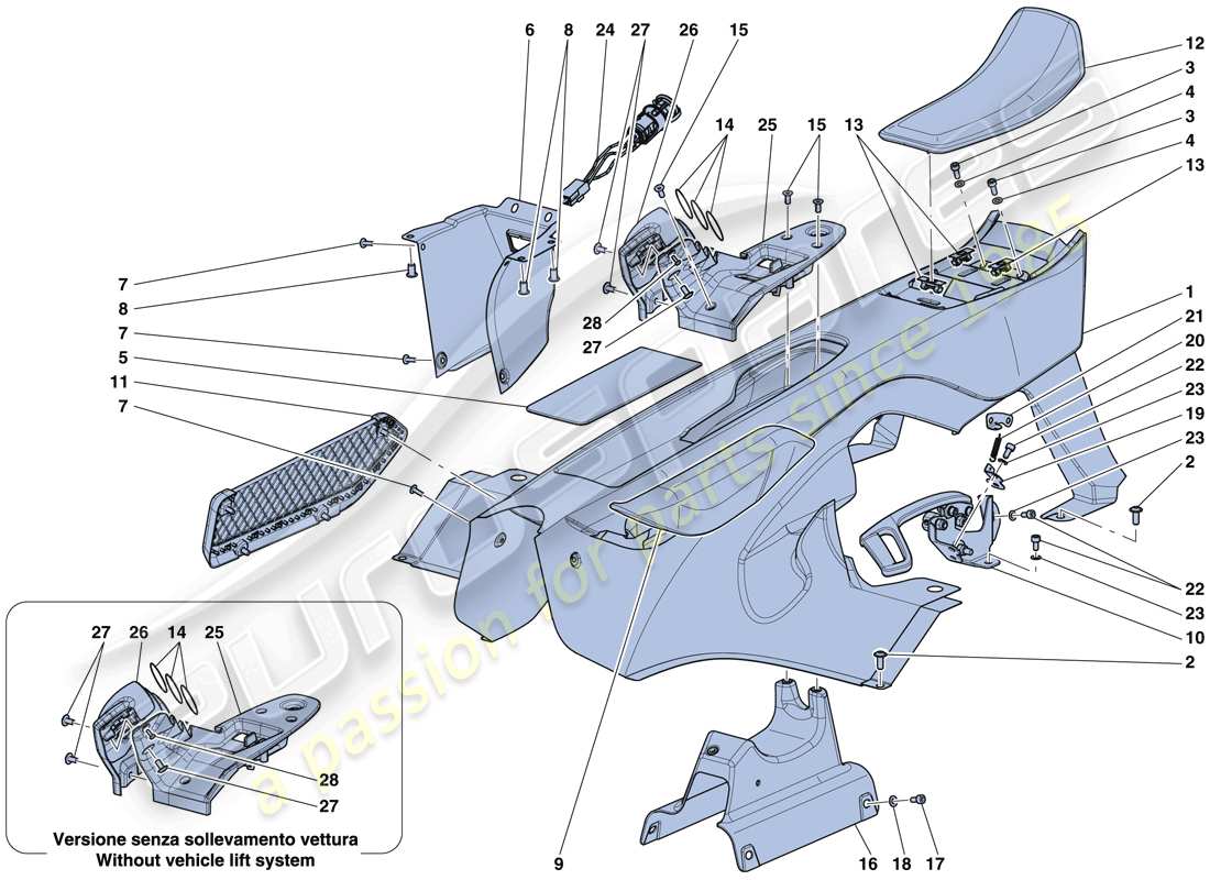 ferrari laferrari aperta (europe) fahrgastraumverkleidung und zubehör teilediagramm