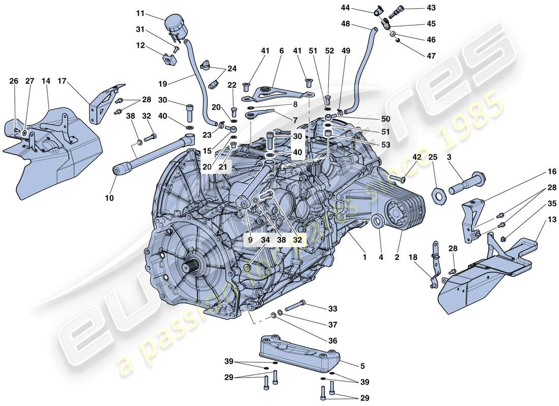 ferrari laferrari aperta (usa) komplettes getriebe teilediagramm