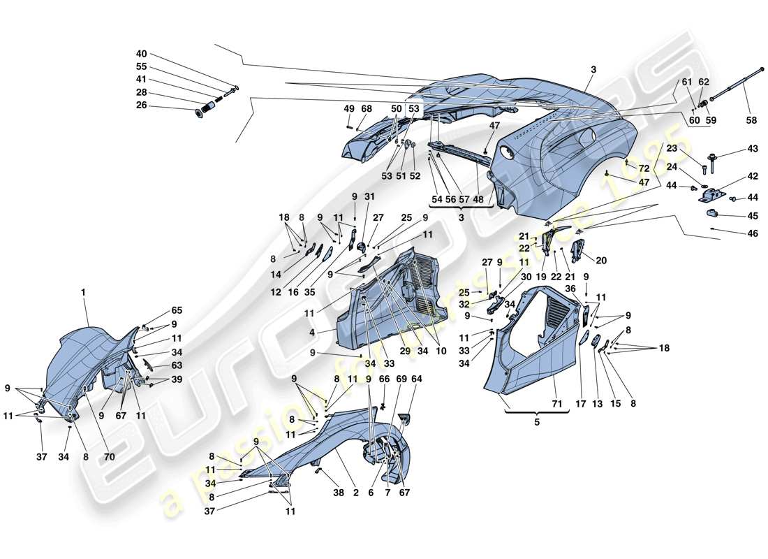 ferrari laferrari aperta (usa) außenverkleidung - teilediagramm