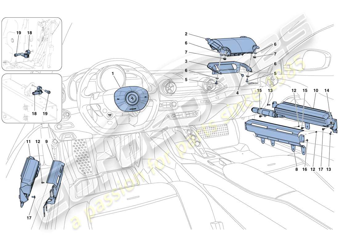 ferrari 812 superfast (usa) airbags teilediagramm