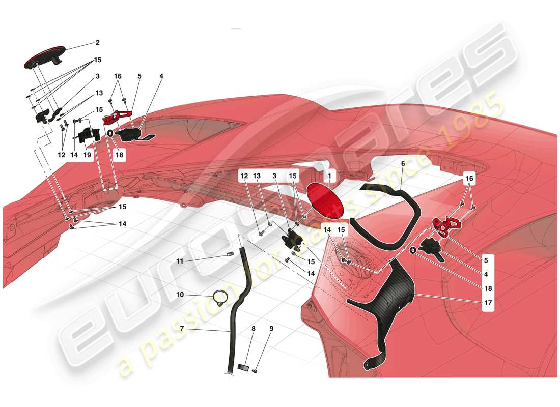 ferrari laferrari (europe) tanken und laden teilediagramm