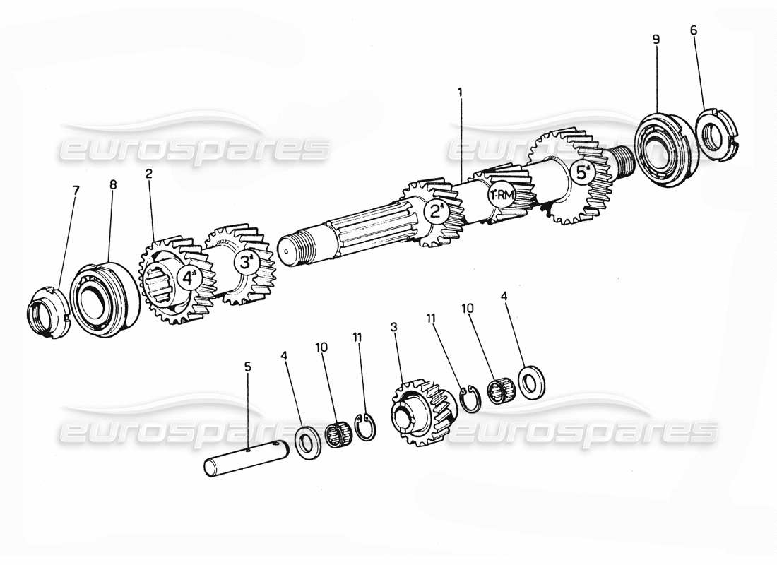 ferrari 365 gtc4 (mechanical) primärräder – überarbeitung teilediagramm