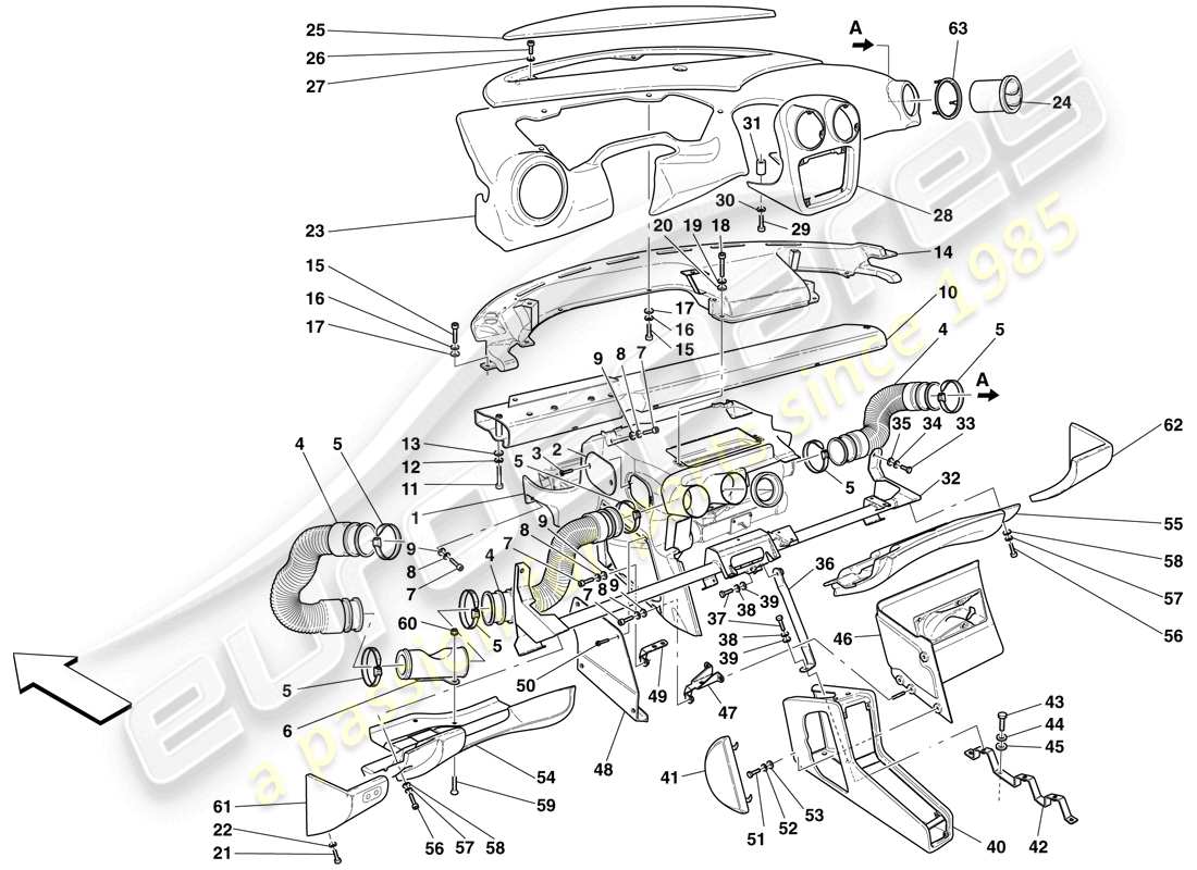 maserati mc12 armaturenbrett teilediagramm