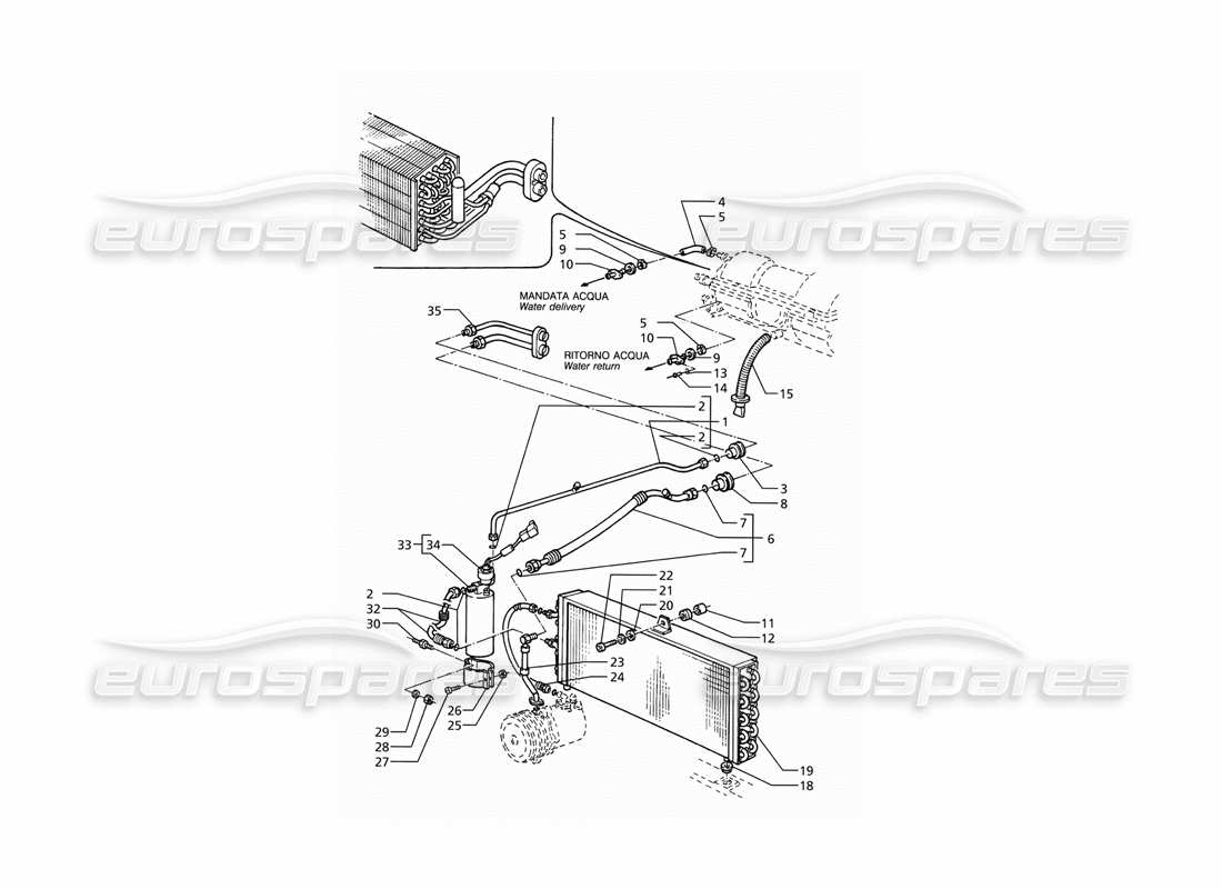 maserati ghibli 2.8 (abs) klimaanlage (linkslenker) mit r134a gasteildiagramm