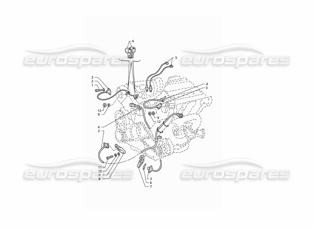 maserati qtp v6 (1996) zeitsteuerung des zündsystems: sensoren teilediagramm