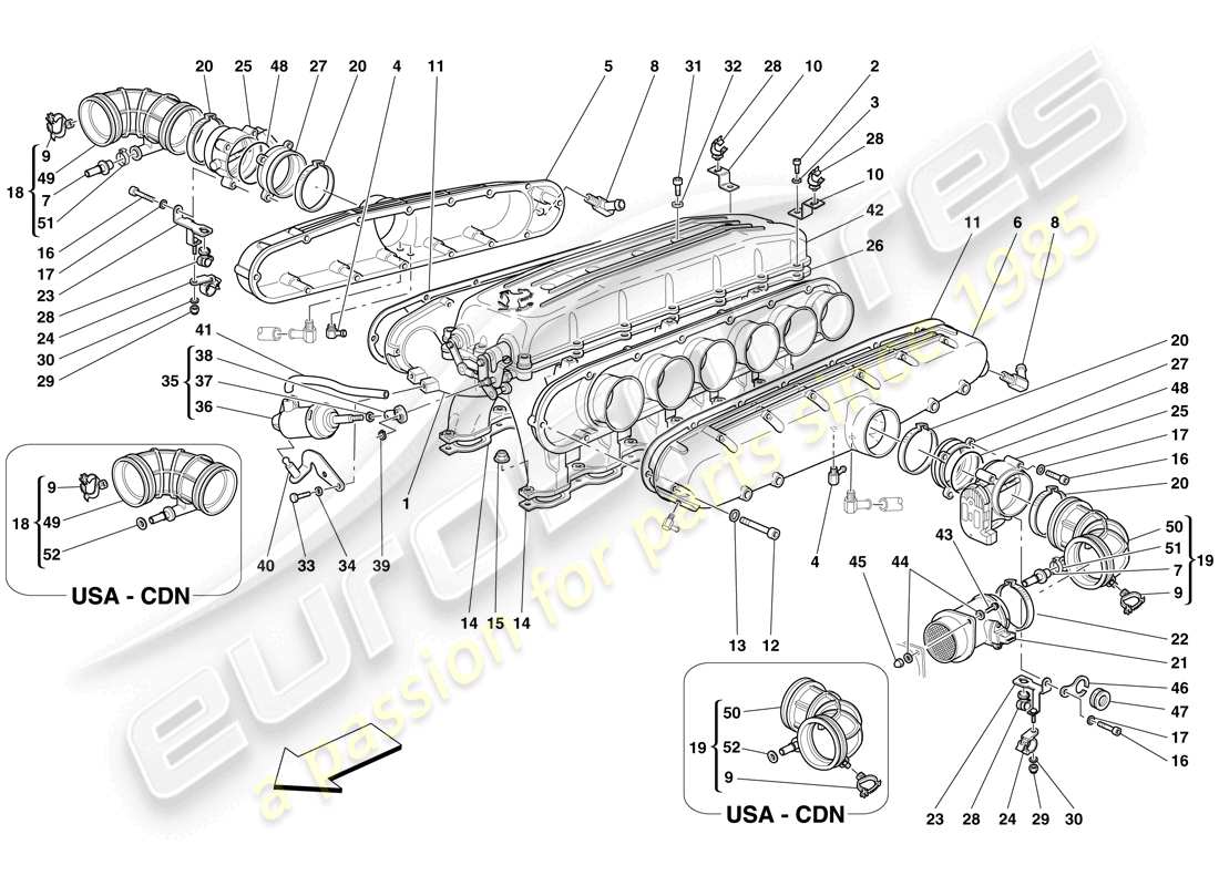 teilediagramm mit der teilenummer 225462