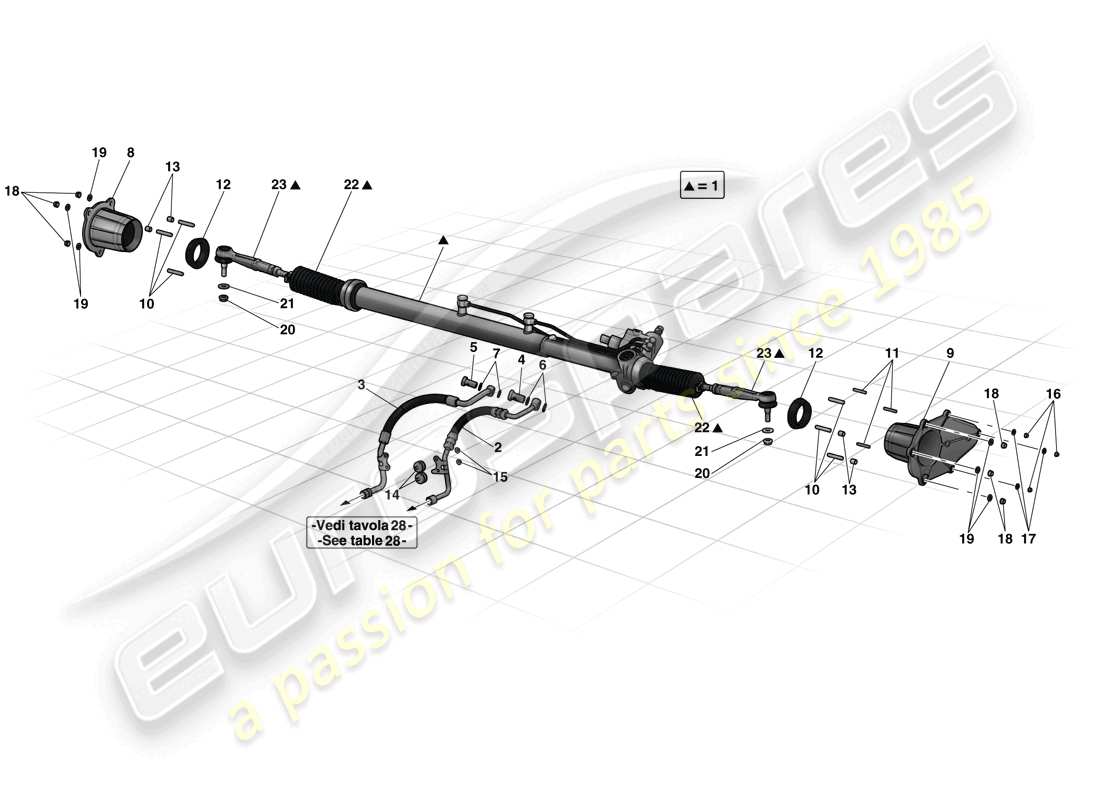 ferrari laferrari (usa) hydraulisches servolenkungskasten teilediagramm