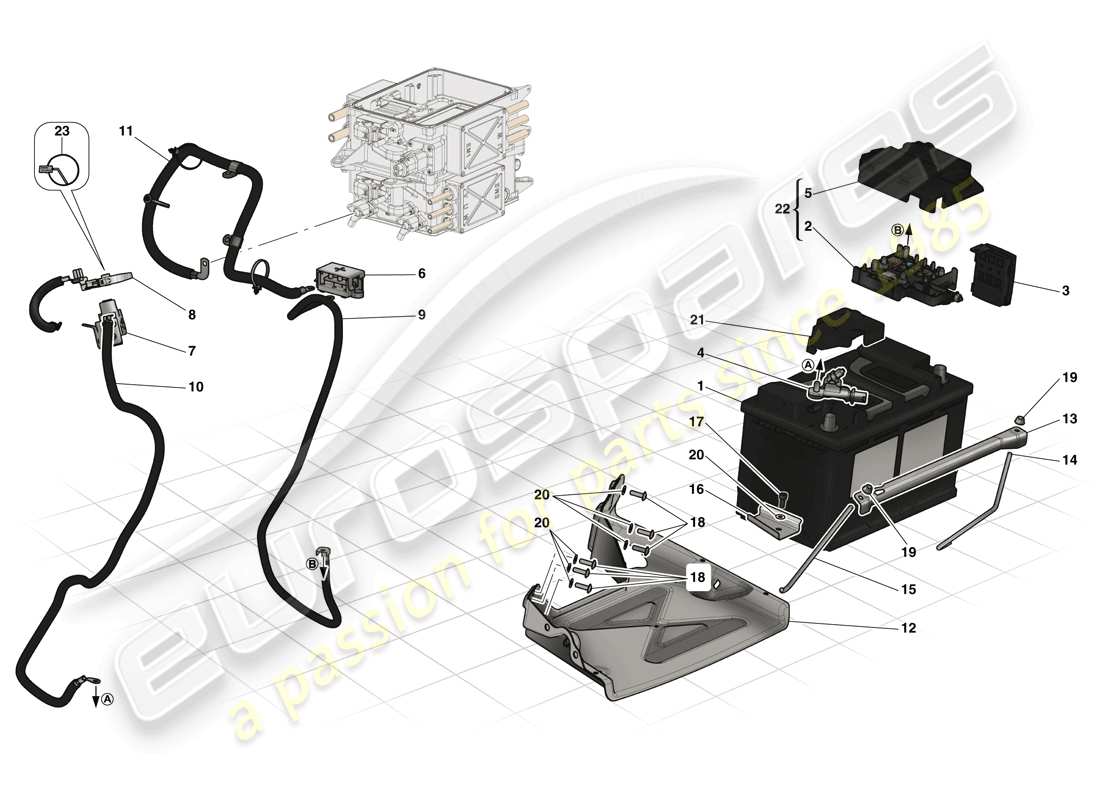 ferrari laferrari (usa) starterbatterie teilediagramm