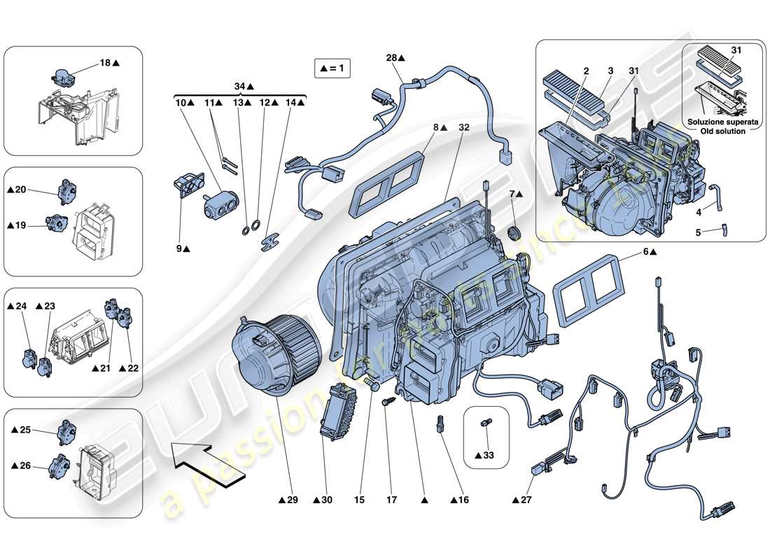ferrari 458 italia (europe) verdampfereinheit teilediagramm