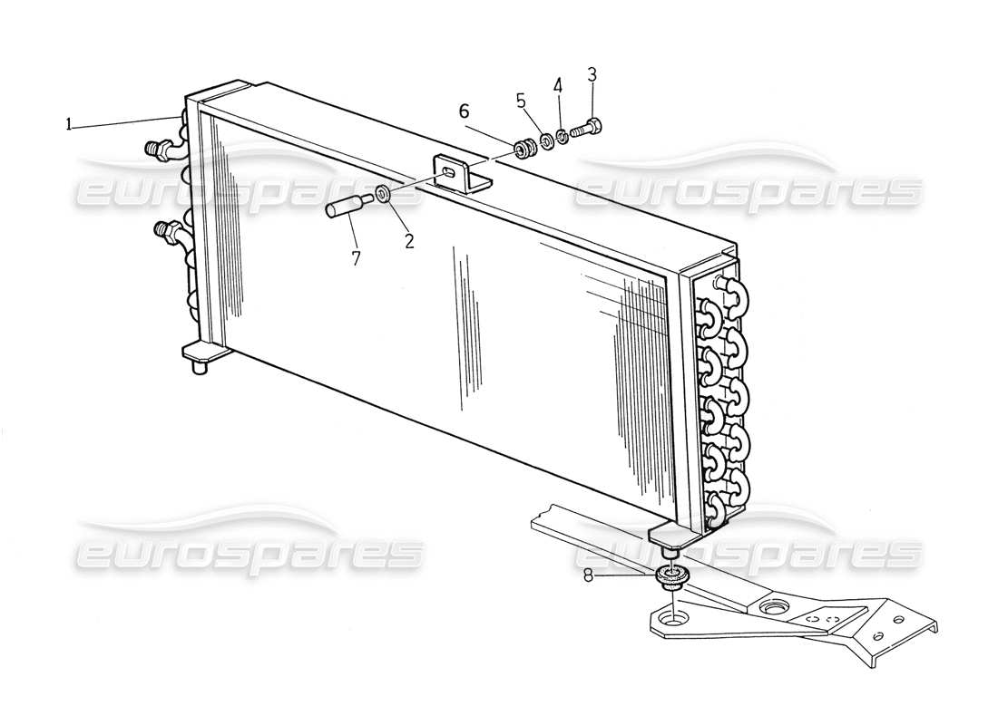 maserati biturbo spider kondensator (nach modifikation) teilediagramm