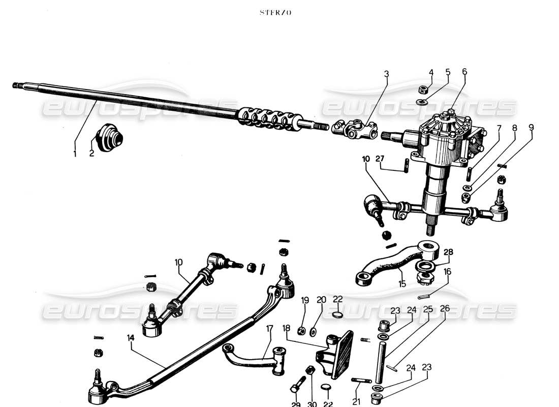 lamborghini espada lenkgetriebe (da <1000) teilediagramm