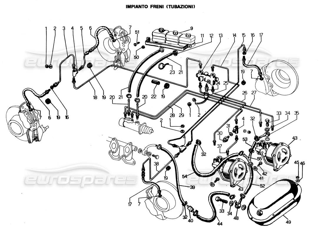 lamborghini espada bremssystem (australien, gran bret, irland) teilediagramm