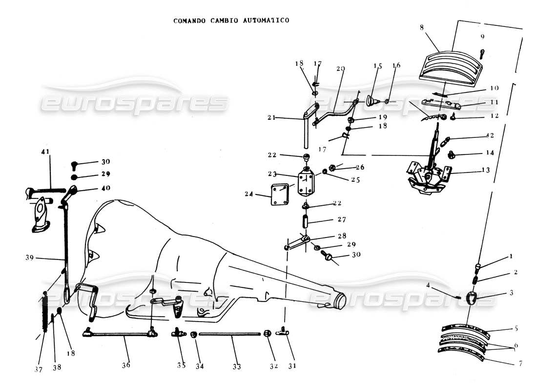 lamborghini espada automatische wahleinheit (australien, gran bret, irland) teilediagramm