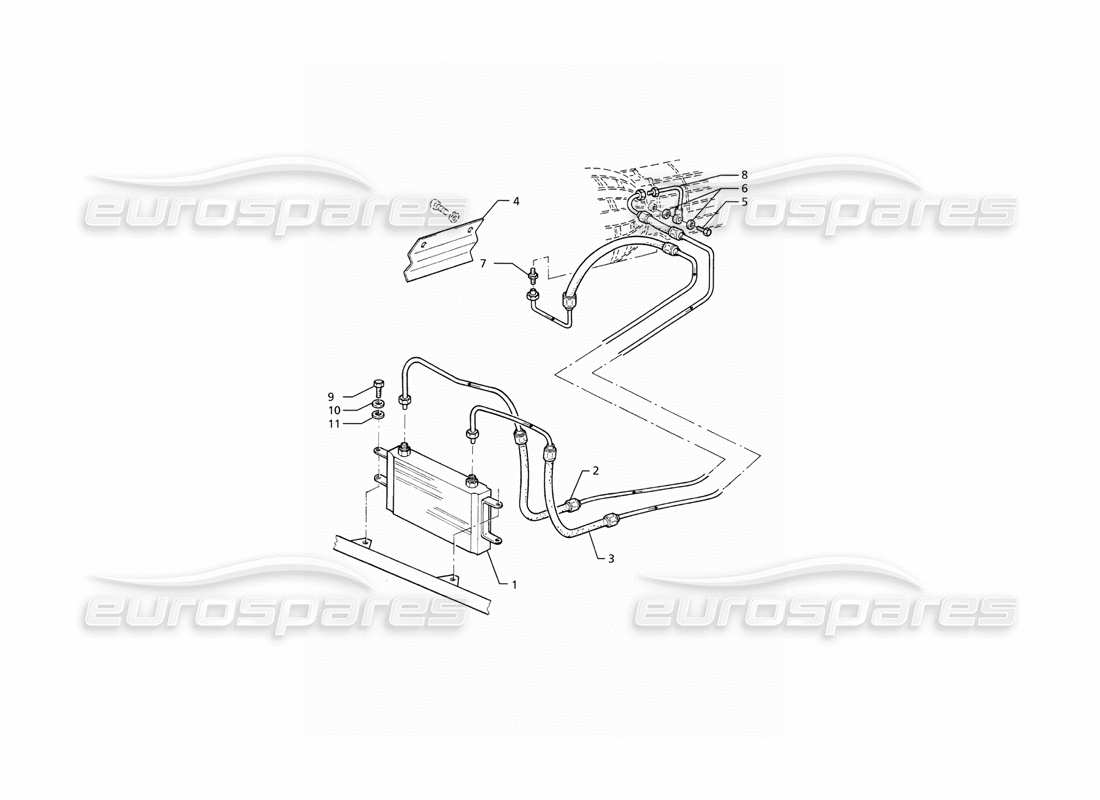 maserati ghibli 2.8 (abs) teilediagramm für ölkühler für automatikgetriebe (4hp)