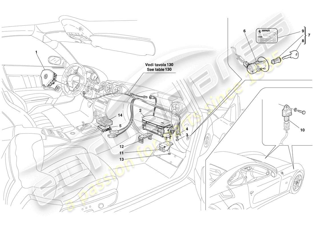 ferrari 612 sessanta (usa) airbag-teilediagramm