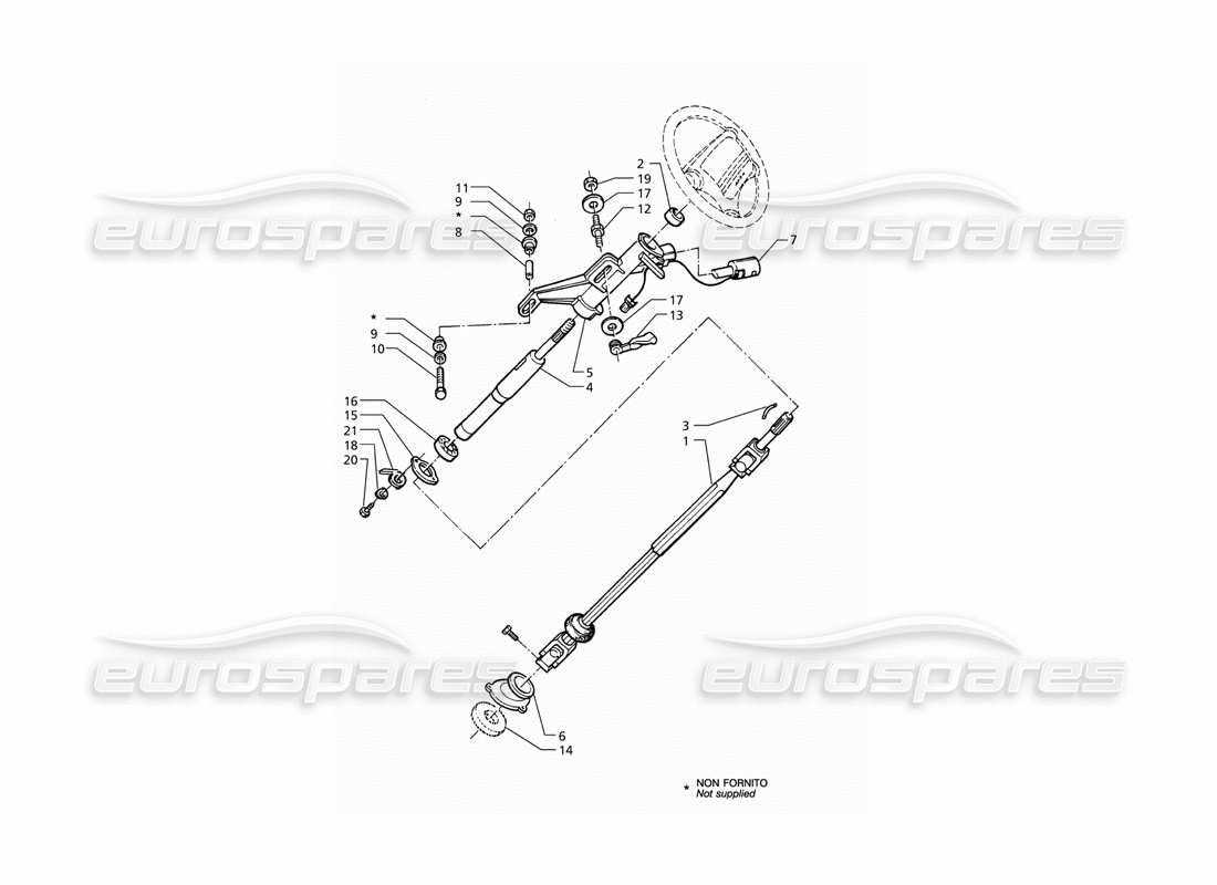 maserati qtp v6 (1996) lenksäule teilediagramm