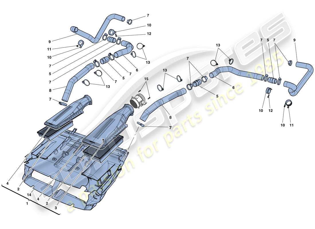 ferrari f12 berlinetta (rhd) teilediagramm lufteinlass