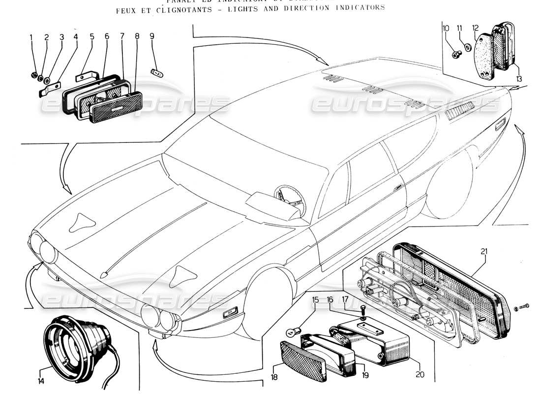 lamborghini espada lichter (österreich) teilediagramm