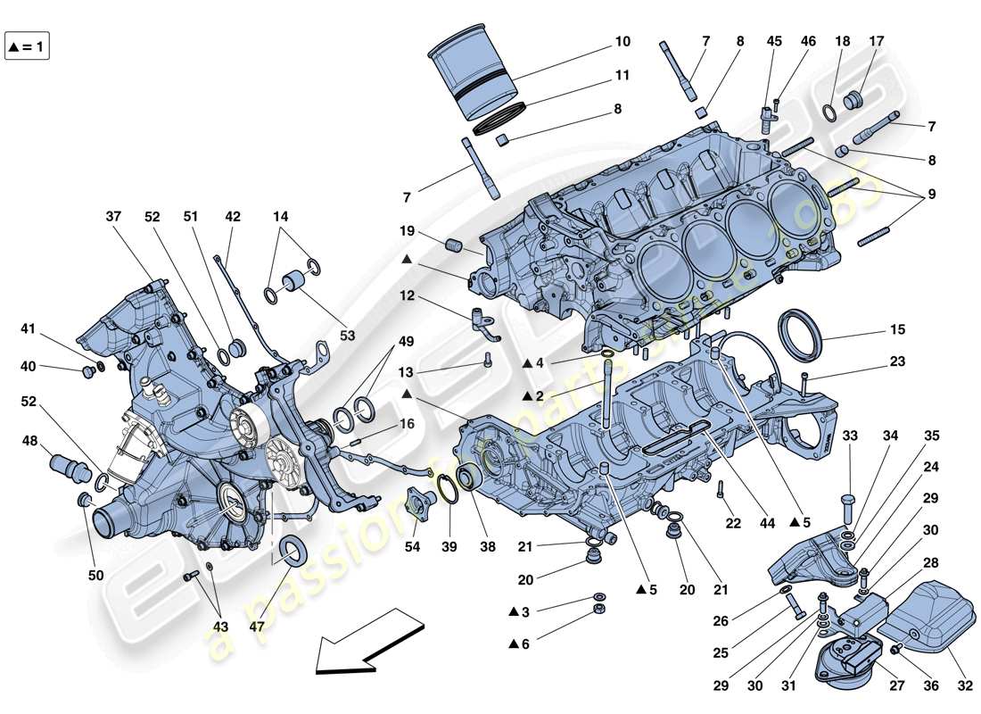 ferrari 458 speciale aperta (usa) kurbelgehäuse-teilediagramm