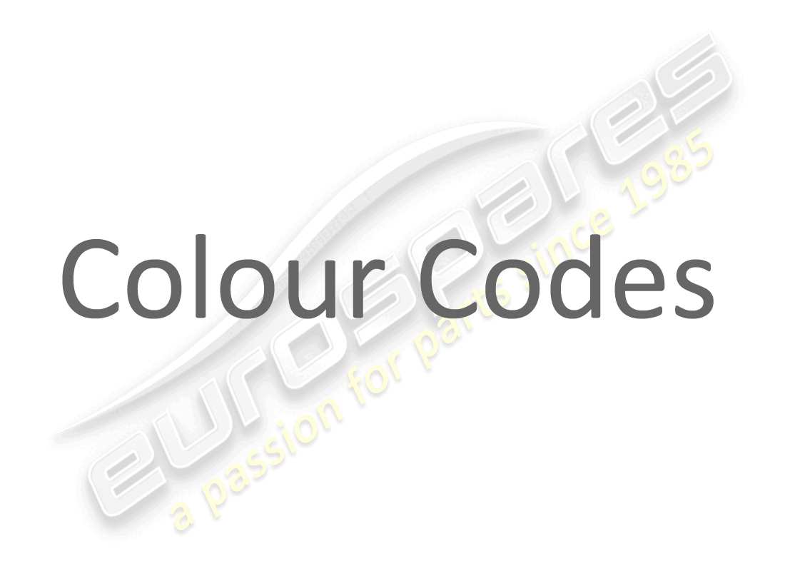 ferrari 612 sessanta (rhd) colour codes part diagram