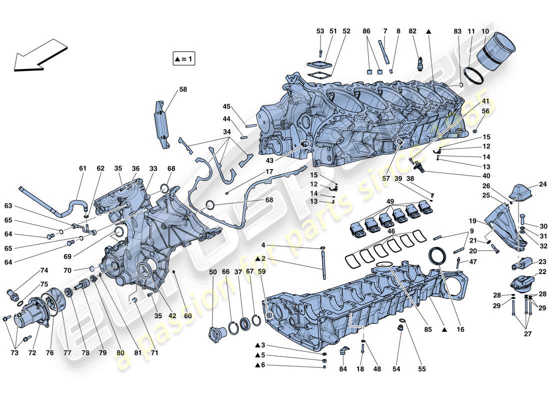 ferrari f12 berlinetta (europe) kurbelgehäuse-teilediagramm