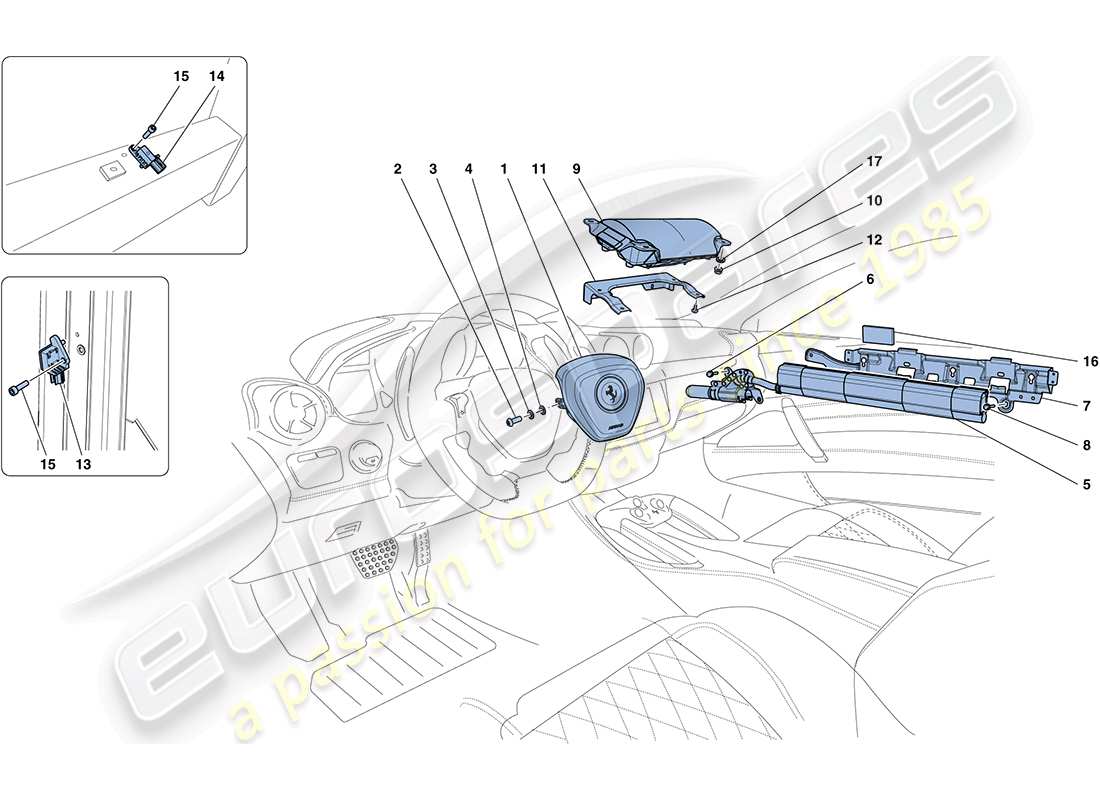 ferrari ff (usa) airbags teilediagramm