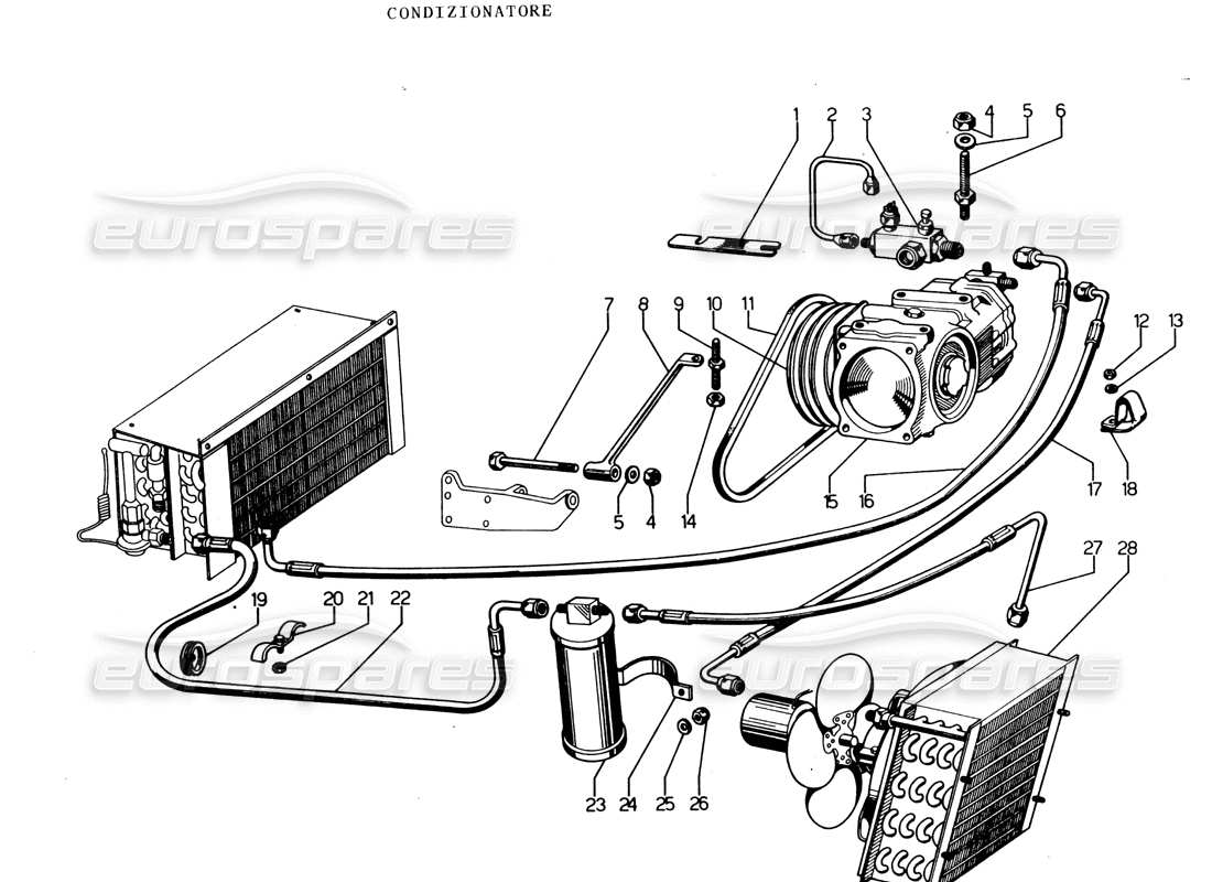 lamborghini espada klimaanlage (da <750)(gran bret, irland, australien) teilediagramm