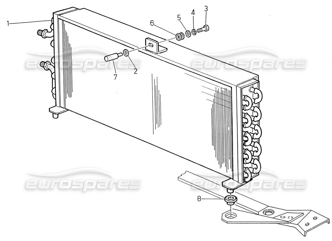 maserati 222 / 222e biturbo kondensator (nach modifikation) teilediagramm