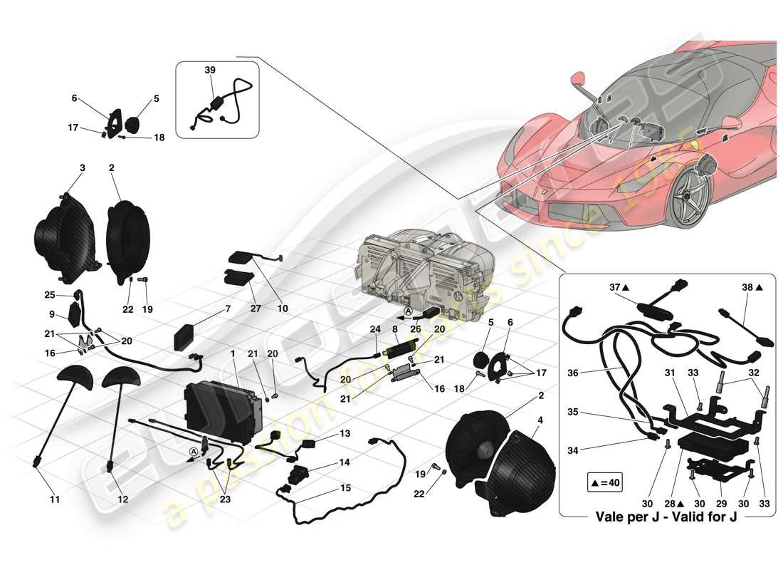 ferrari laferrari (usa) audio - infotainment-system teilediagramm