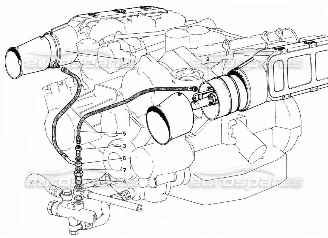 ferrari 365 gtc4 (mechanical) luftdruckventil – revision teilediagramm