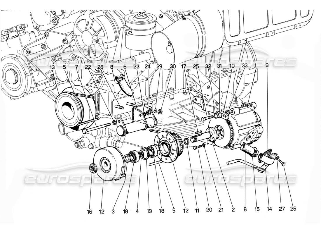 ferrari 365 gtc4 (mechanical) usa-luftpumpe - revisionsteilediagramm