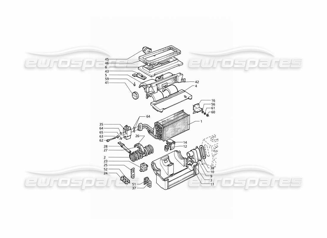 maserati qtp v8 (1998) automatische klimaanlage (rhd) teilediagramm