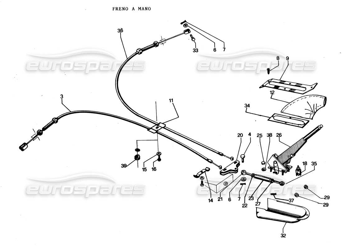 lamborghini espada handbremse teilediagramm