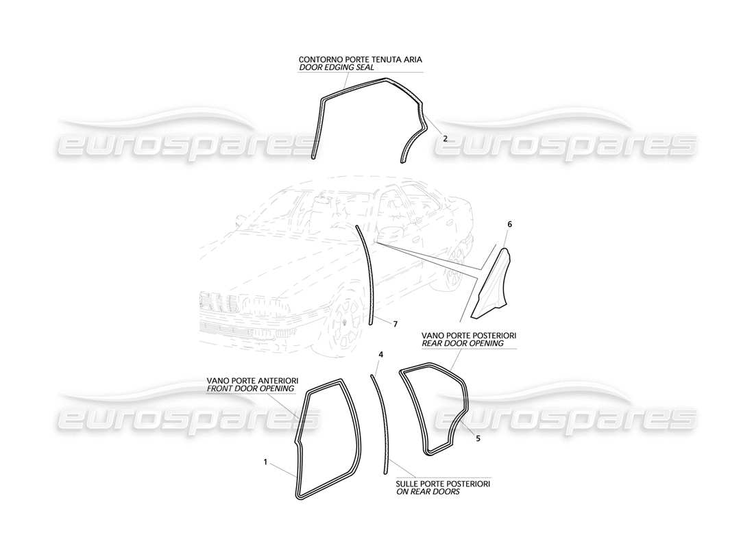 maserati qtp v6 evoluzione externe dichtungen teilediagramm