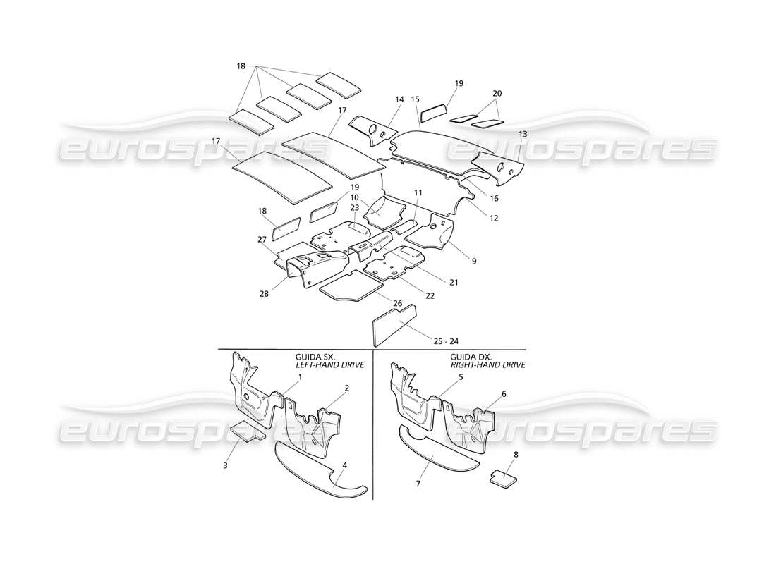 maserati qtp v8 evoluzione isolierung teilediagramm