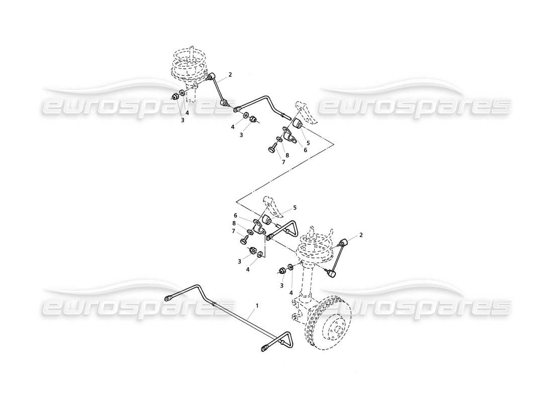 maserati qtp v8 evoluzione stabilisatorstange teilediagramm