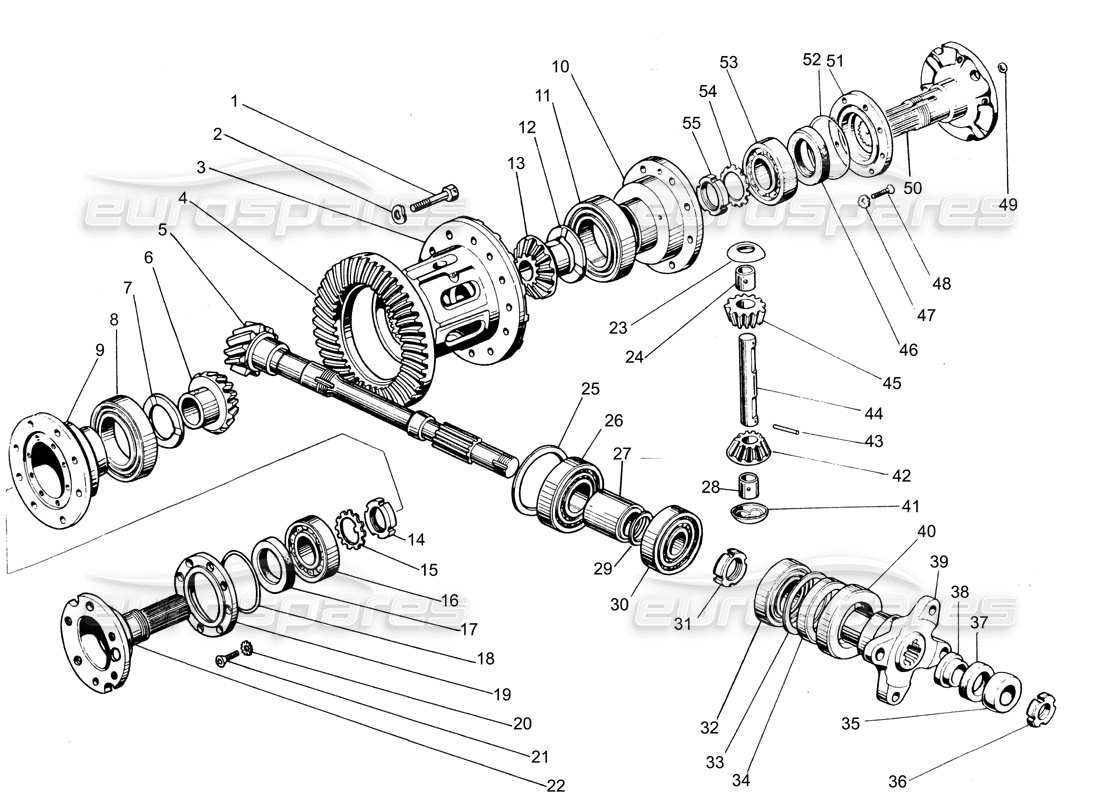 lamborghini espada differential (0to 476) teilediagramm