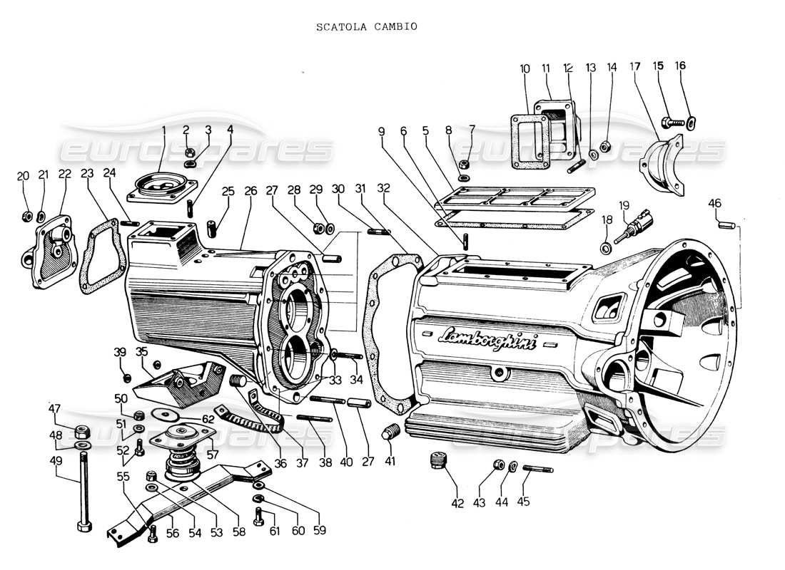 lamborghini espada getriebe teilediagramm