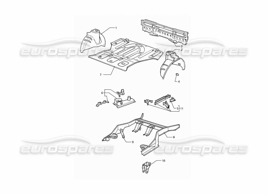 maserati ghibli 2.8 (abs) karosserie: teilediagramm innenverkleidung