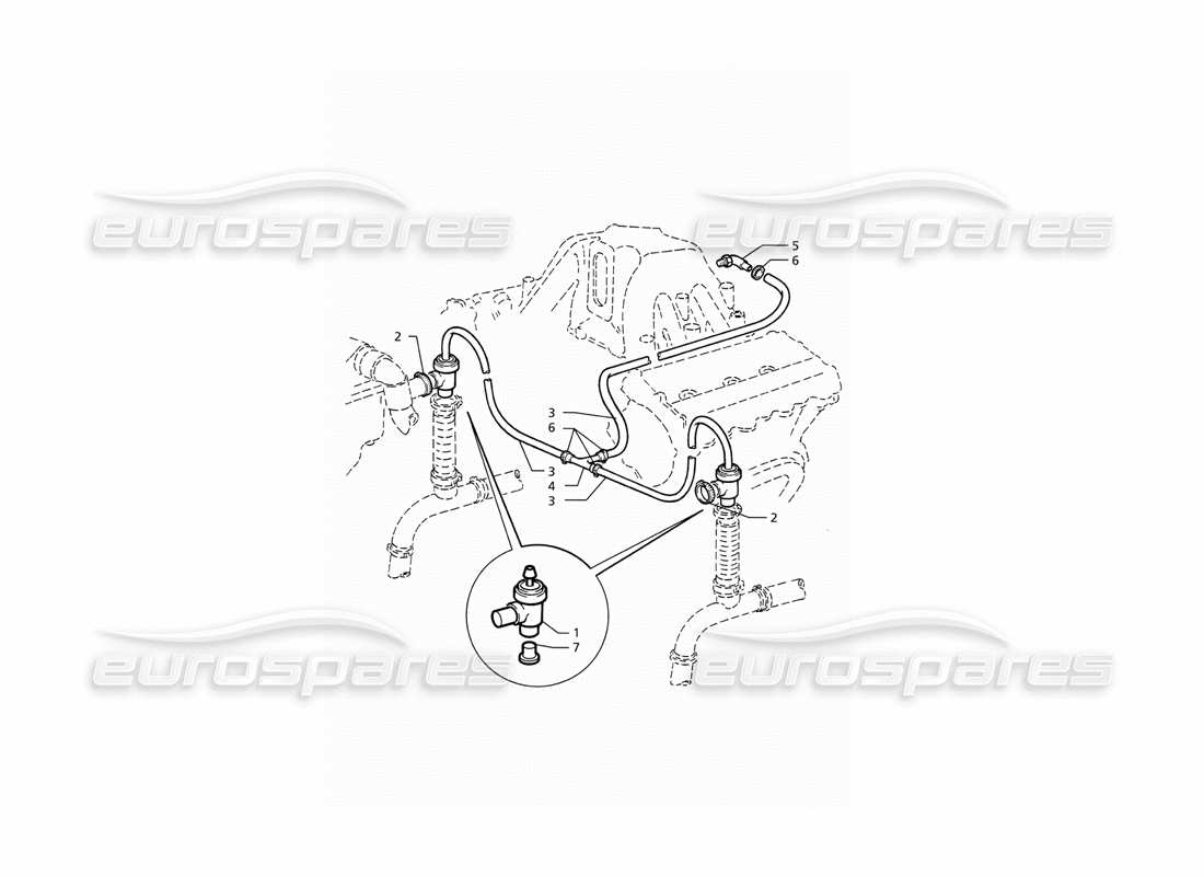 maserati ghibli 2.8 (abs) teilediagramm des pop-off-ventilsystems