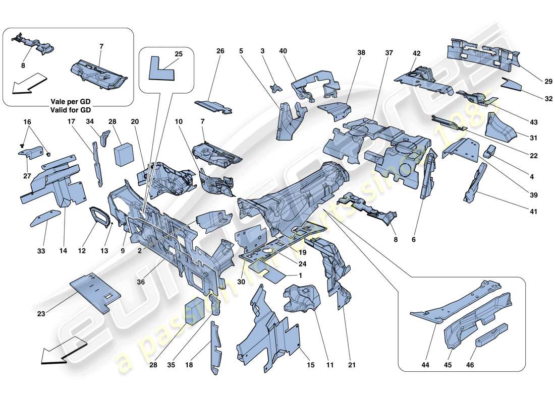 ferrari f12 berlinetta (usa) isolierung teilediagramm