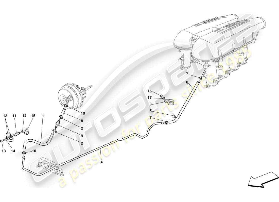 ferrari f430 coupe (europe) servolenkungssystem - teilediagramm