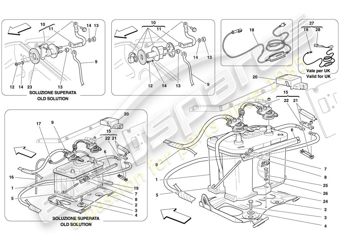 ferrari f430 scuderia spider 16m (europe) batterie teilediagramm